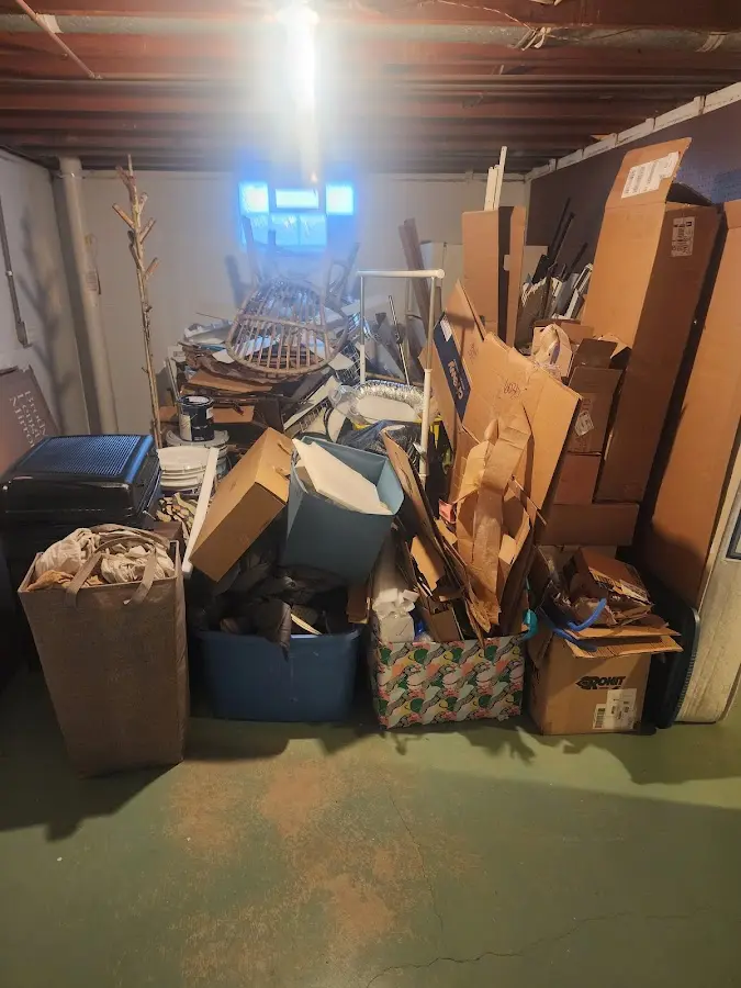 Roll-off dumpster container at job site for 15 Yard Dumpster Rental in Concord